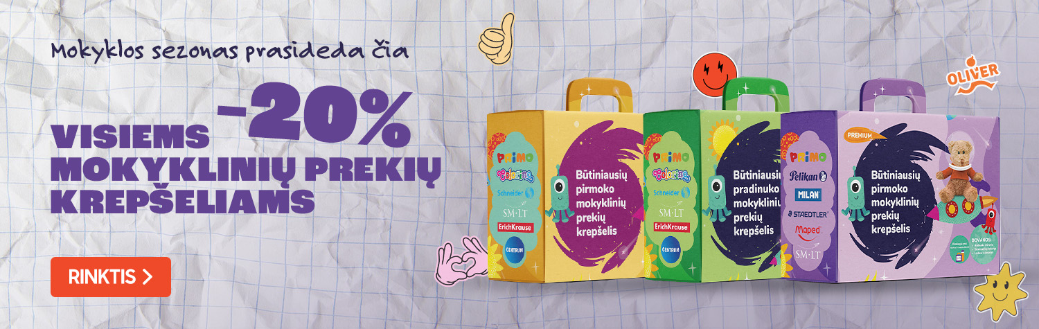 Mokyklinių prekių rinkiniams 10% nuolaida